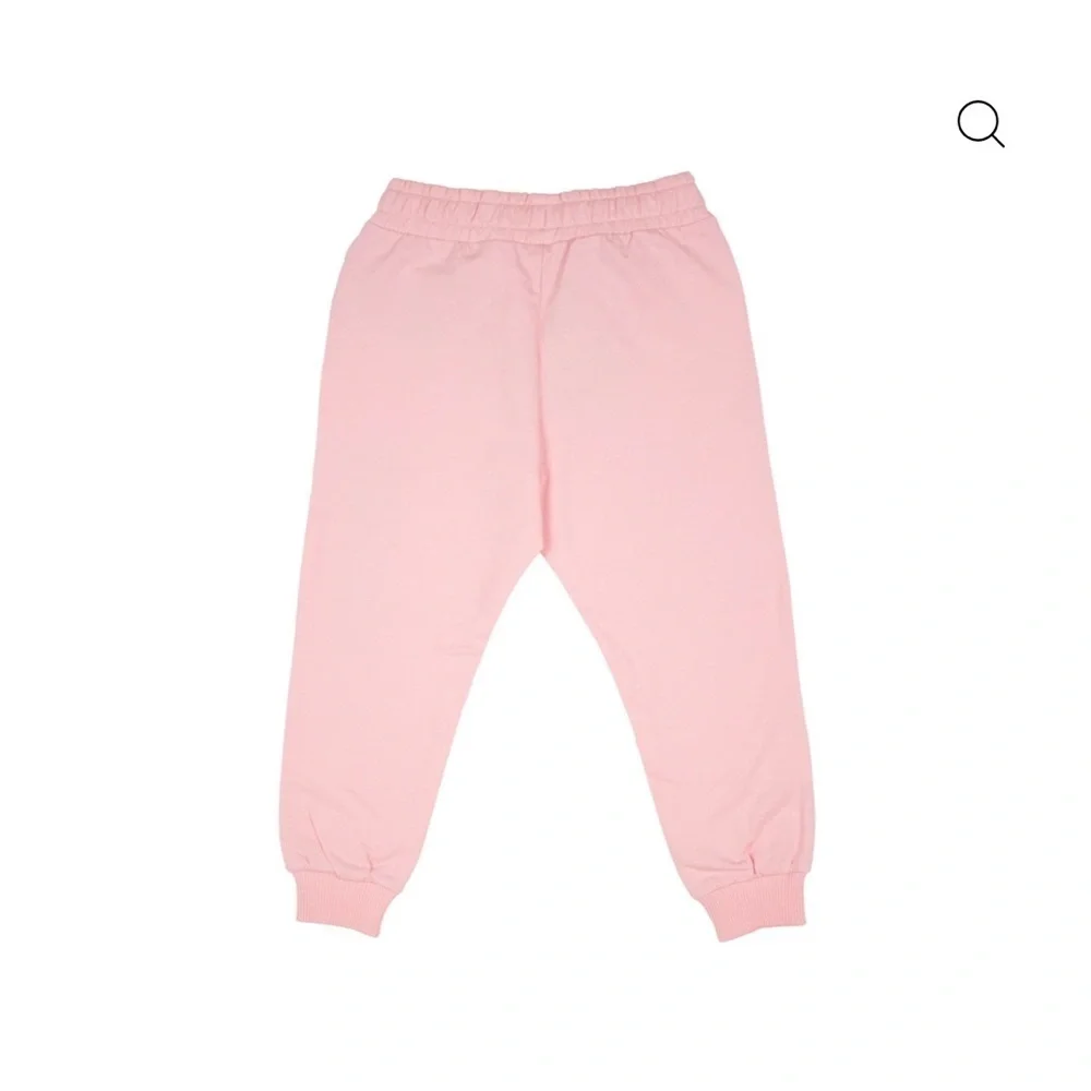 Moschino Kids Light Pink Joggers with Black Logo